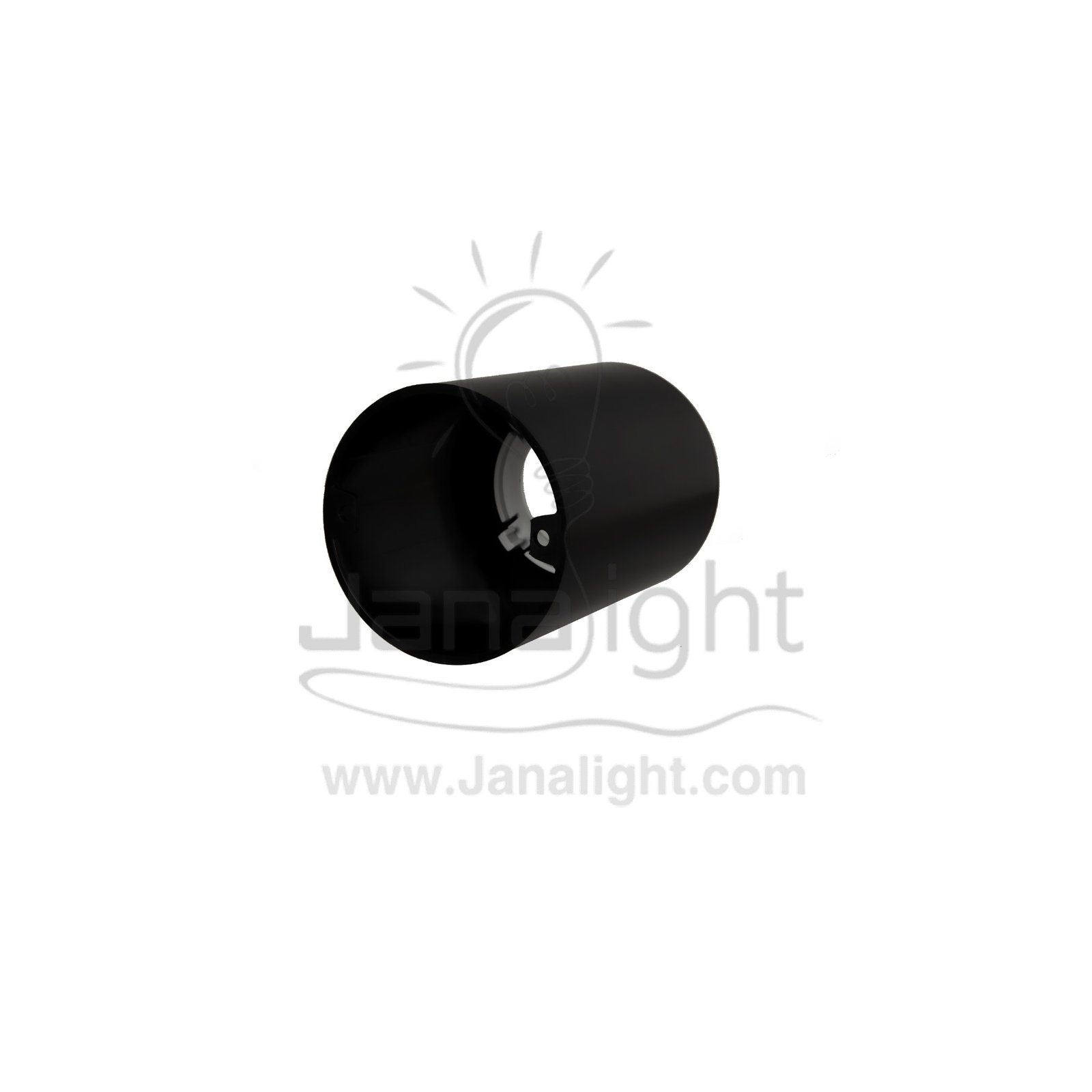 سلندر فارغ مدور اسود قلب ابيض بلاستيك Empty Round Cylinder Light Black With White Core Plastic